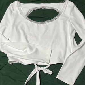 Elegant White Long Sleeve Top
